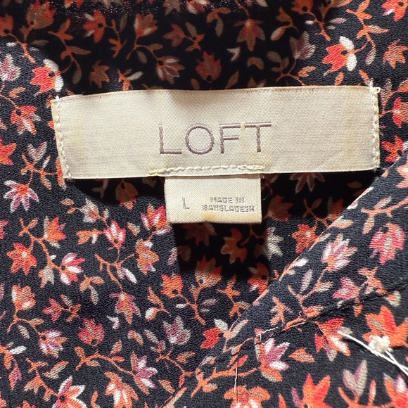 LOFT Red and Black Patterned Shirt - Picture 4 of 4